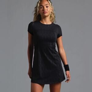 NWT Municipal One and Done Active Tennis Court Dress Black Geo S